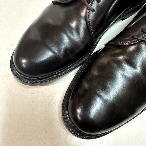 FULLY RESOLED Alden 990 Color 8 Shell Cordovan Plain Toe Blucher EUC Made USA 7 - Picture 8 of 12
